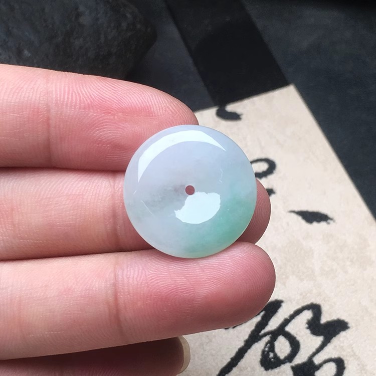 平安扣隆慈缘A货翡翠送证