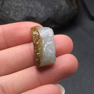 红黄翡小毛料缅甸保真老坑冰糯种A货翡翠原石无孔料子送证书包邮