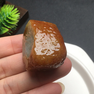 A货天然红黄翡原石毛料缅甸保真老坑冰糯种包邮无孔玉石料子送证