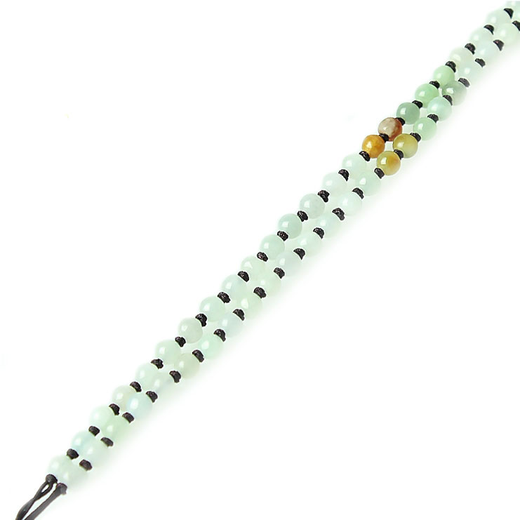 隆慈缘A货原矿项链三彩翡翠玉石