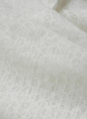 薄透白色提花布料连衣裙服装面料