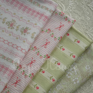 服装 衬衫 面料手工 田园早苗花墙小碎花棉布料连衣裙童装 蓝骊布艺