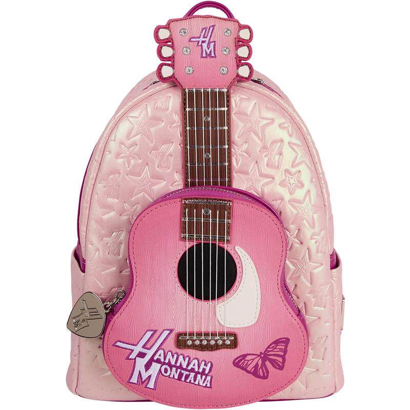 代购Loungefly汉娜&middot;蒙塔娜迷你吉他背包双肩包前袋可调节肩带