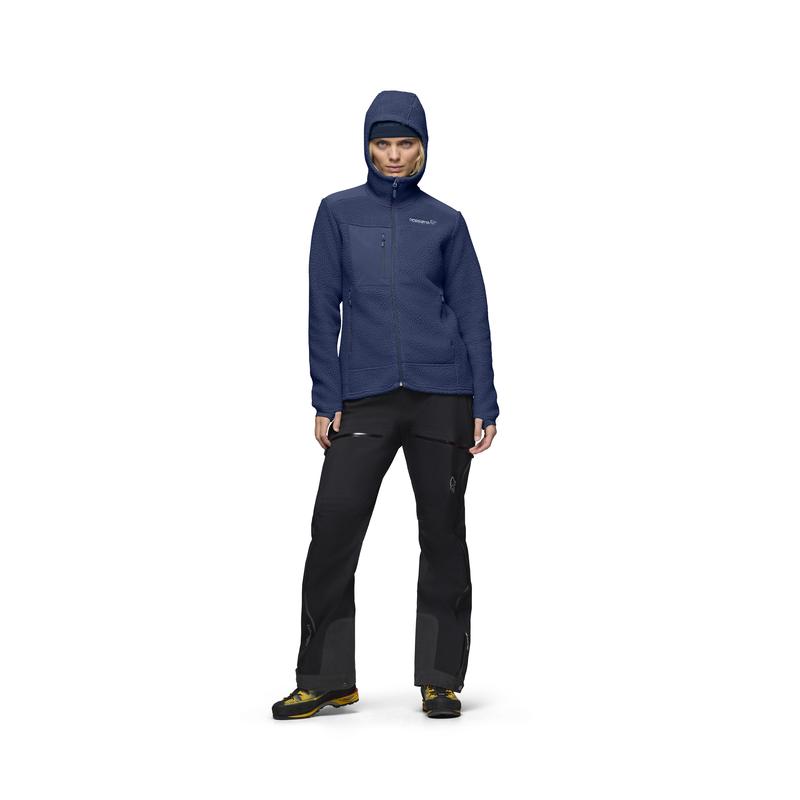 代购挪威老人头NORRONA抓绒衣女士透气保暖耐磨防风立领轻量户外