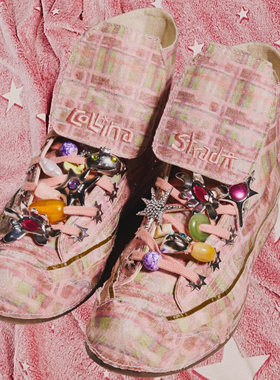 代购Converse x Collina Strada Chuck 70联名帆布鞋粉色折叠鞋舌