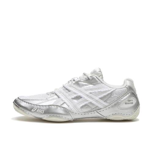海外代购Asics/亚瑟士女士运动休闲鞋透气耐穿低帮银色日常通勤