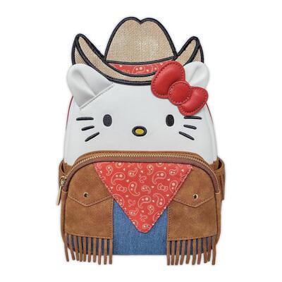 代购loungefly三丽鸥联名Hello Kitty Western西部牛仔风双肩包