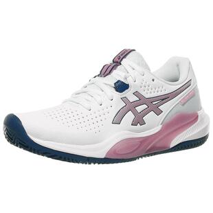 海外代购Asics/亚瑟士女士网球鞋缓震透气合成材料网眼红土场