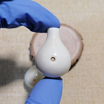 妙果阁天然象牙果纯手工精工文玩配饰一体三通净瓶佛头佛塔配珠