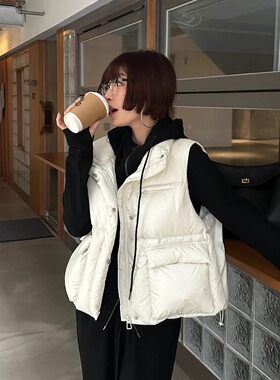 Monkey Studio「冬日刚需B备」暖心小火炉 立领口袋羽绒马甲背心