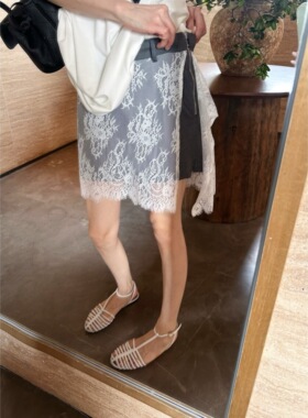 Monkey Studio「美杜莎」初夏独特绝美显瘦不规则蕾丝短裤裤裙