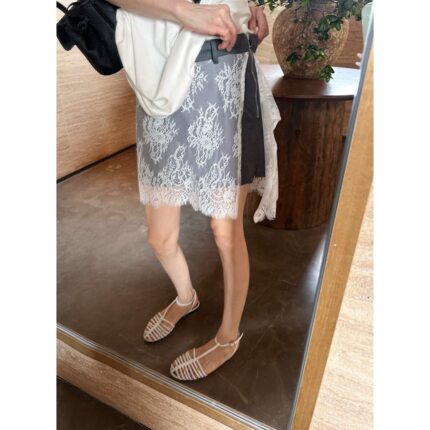 Monkey Studio「美杜莎」初夏独特绝美显瘦不规则蕾丝短裤裤裙