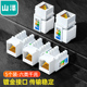 六类网络模块 SAMZHE CAT6千兆网线插座面板模块 RJ45水晶头母座电脑网线镀金连接头 山泽WAN 五个装
