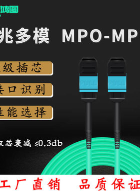 安普鸿图 MPO-MPO 8芯12芯多模万兆OM3 OM4 室内预端接光缆1 2  3 5  20 30  50 米 40G 100G 集束光纤跳线