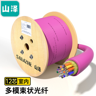 山泽G4-12100(SAMZHE)12芯OM4万兆网线多模室内光纤光缆 GJFJV/GJFJH束状软光缆 100米
