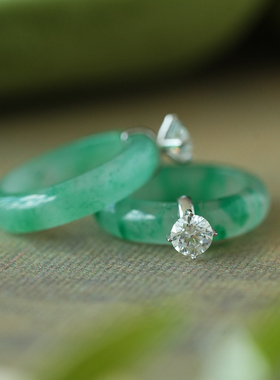 925纯银天然非洲翠国风款戒指环