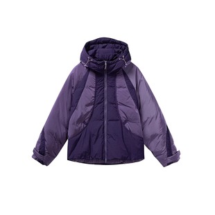 Eagle Vogue户外机能拼接撞色防风保暖休闲连帽羽绒服男女