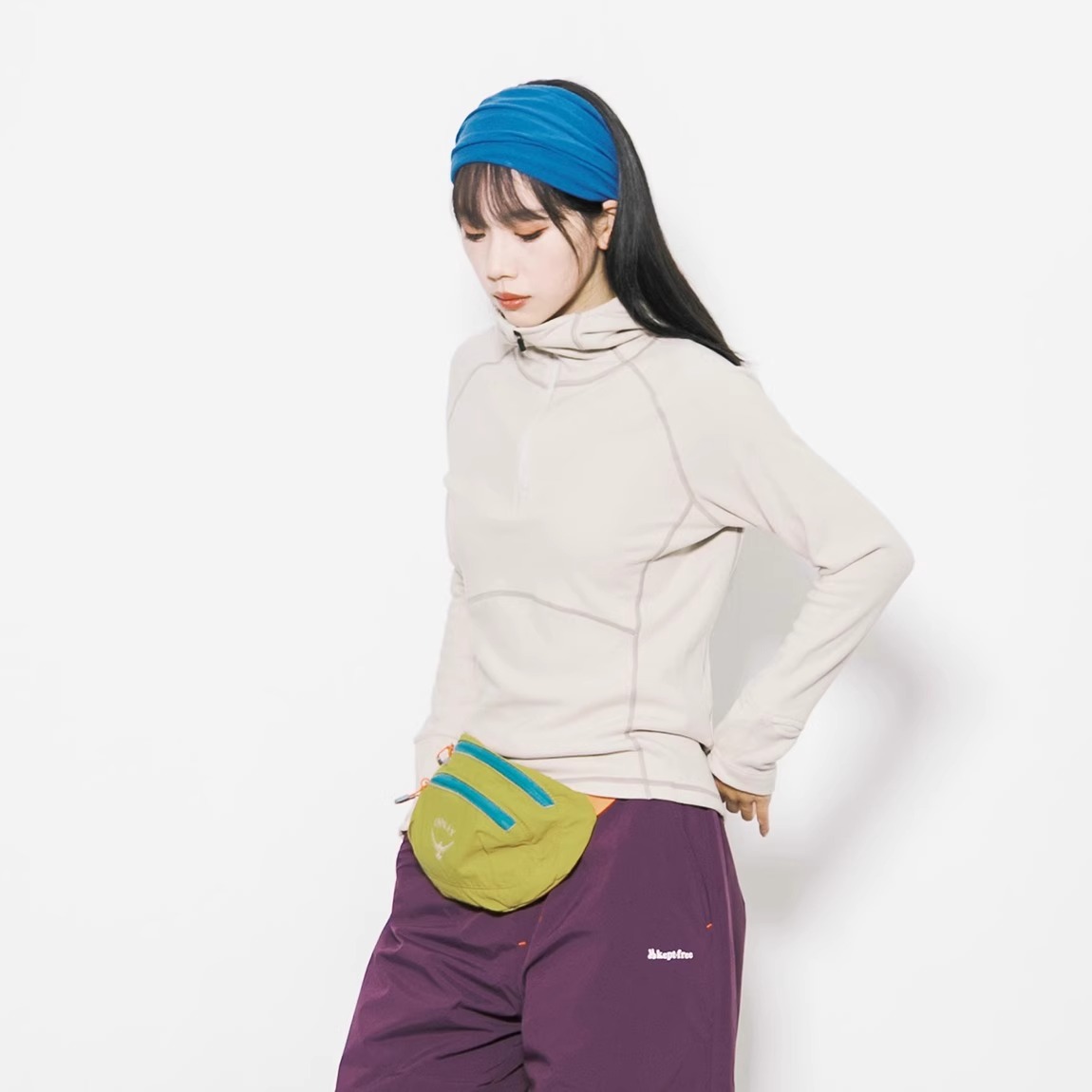 Eagle Vogue户外哈苏线华绒保暖修身运动休闲连帽卫衣女