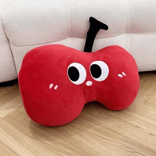 大眼睛红苹果抱枕靠垫客厅装饰