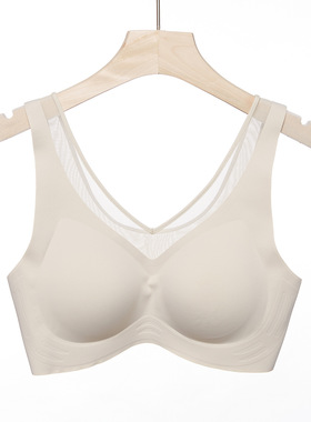古妃90504乳胶棉小胸中厚杯无钢圈无痕背心式运动睡眠文胸罩内衣