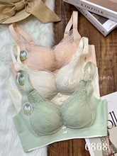 法式无磁内衣女无钢圈婴儿棉小胸聚拢蕾丝调整型文胸罩过安检6868