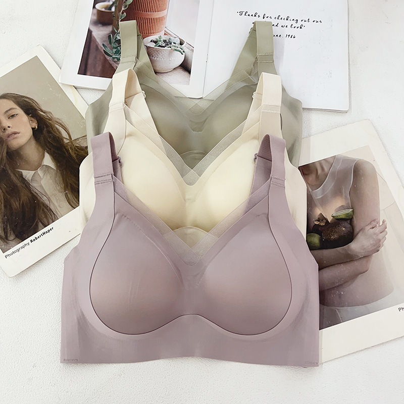 蚕丝养护美背内衣女聚拢提拉收副