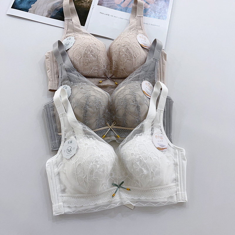 古妃1020蕾丝薄款透气孔乳胶内衣女士小胸聚拢收副乳防下垂文胸罩