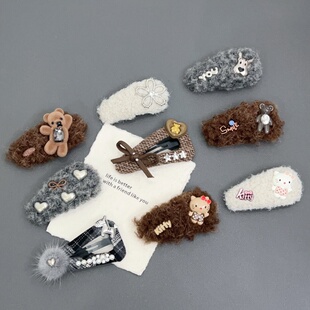 B1拜拜夹掰掰夹BB夹蝴蝶结卡通少女可爱kT小熊发夹侧边夹发饰头饰