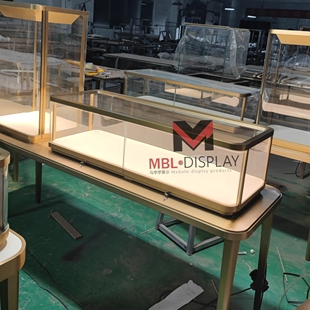 不锈钢组合珠宝展示柜高端奢侈品黄金首饰柜台玉器翡翠玻璃展柜