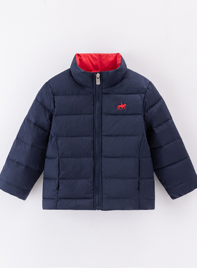 儿童冬季款保暖长袖羽绒外套休闲立领男女童防风拉链羽绒服86803