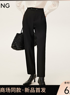 【商场同款】Y.SING衣香丽影2025秋冬黑色九分裤150816201