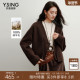 宠粉价3件8折 衣香丽影100%羊毛无领大衣女冬假两件双面呢外套
