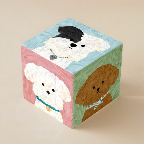 狗狗动漫卡通趣味智力玩具魔方