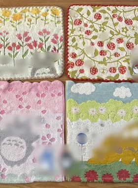 卡通柔软好棉可爱方毛巾34*35大方巾 毛巾 洗脸 面巾 纯棉外贸TTR