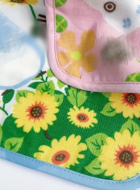 B33豆豆龙纱布挂绳擦手毛巾纱布吸水巾可爱方巾外贸 家用挂巾