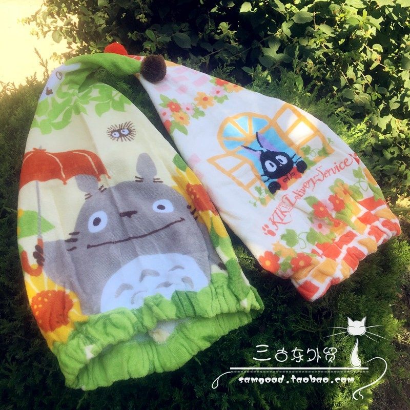 纯棉干发帽 纯棉 出口日本元单 魔女*宅急便KIKI猫咪龙の猫卡通款|msdalam kategori keluarga/Alat Pembersihan peribadi, Peralatan pembersihan penjagaan diri, topi rambut kering - dari Buy2taobao.com untuk memberikan perkhidmatan ejen Taobao profesional membeli