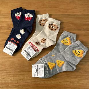 韩国正版高棉 曲奇饼 春款中筒 女生袜子可爱卡通 大童学生袜