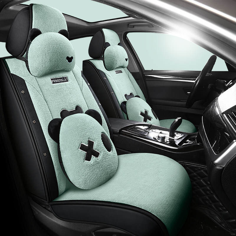 汽车坐垫羊羔绒冬季 汽车座垫适用于朗逸途观L途岳探岳全包围坐垫
