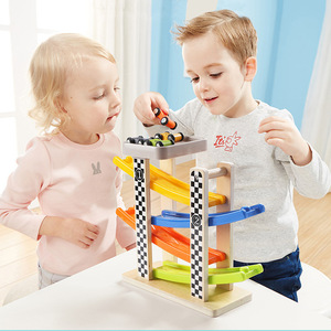 1-2岁3岁男女孩宝宝木制玩具车模型轨道车儿童小汽车益智幼教套装