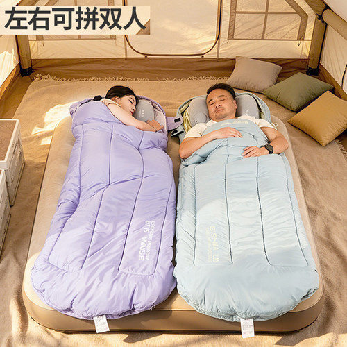 四季通用加厚防寒双人睡袋