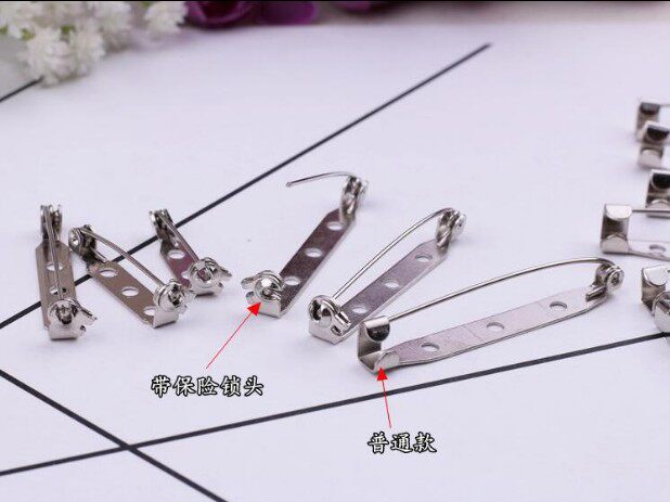 잠금 브로치 넥타이 핀 안전 핀 브로치 간단한 핀 버클과 수제 DIY 헤어 액세서리