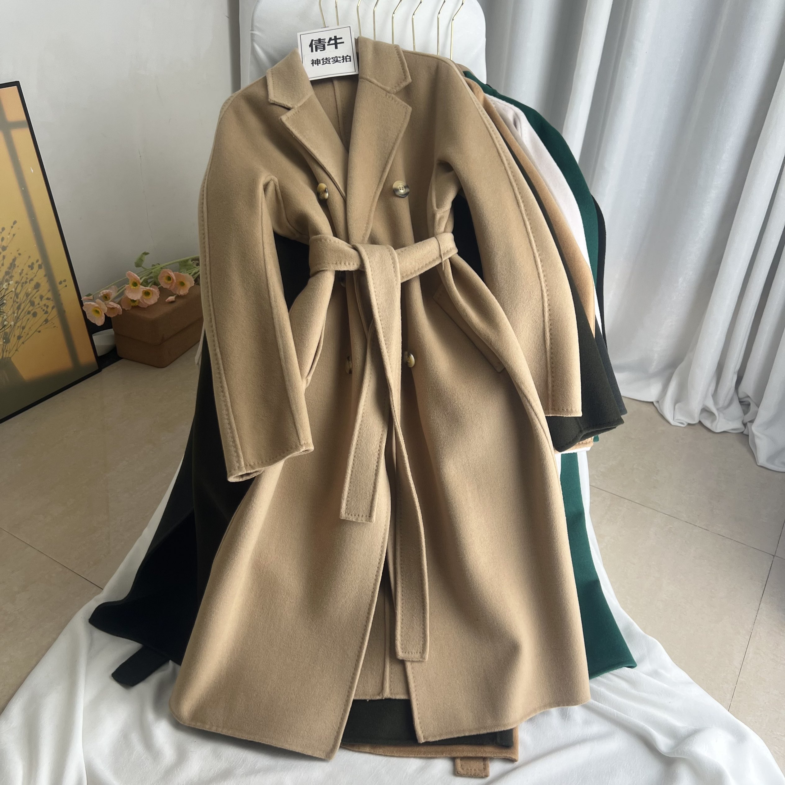 100绵羊毛高级感手工双面羊毛