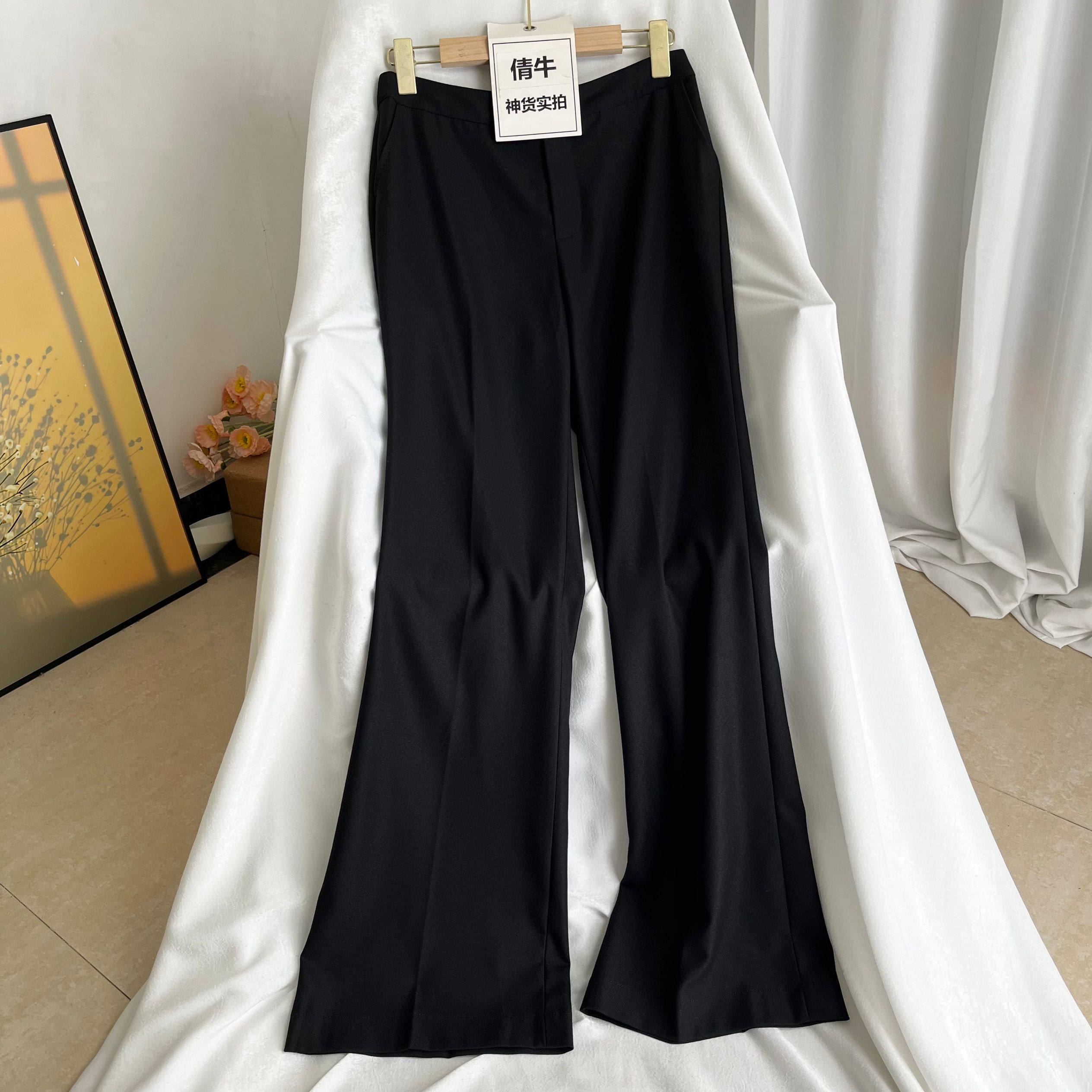 倩牛特价出】60羊毛 高腰修身微喇西装裤女通勤显瘦瘦腿神裤长裤,女装/女士精品,西装裤/正装裤,淘宝优惠券,粉丝福利购,淘宝优惠卷