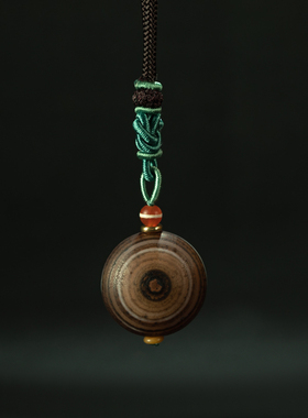 绝美老珠〓千年镶蚀阿契美尼德乳化多圈双面羊眼板珠吊坠项链收藏