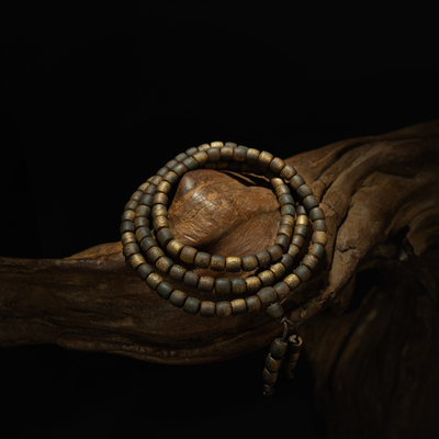 沉香之王〓天然海南莺歌金丝楠结绿奇楠沉香念珠108颗佛念珠手串