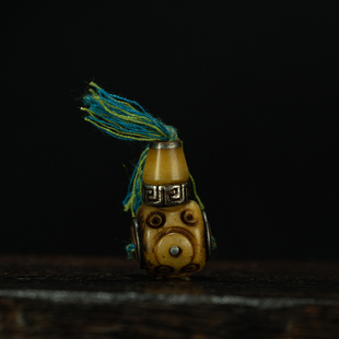 藏传密宗老佛珠念珠配饰〓高玉化老料z点元素佛头佛塔三通老配件