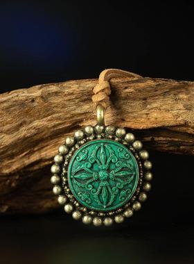 十字金刚杵吊坠绿松石