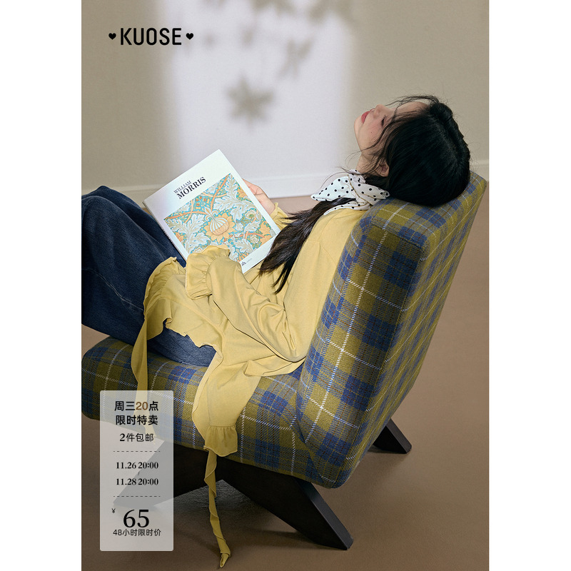 白色不规则宽松长袖t恤设计感