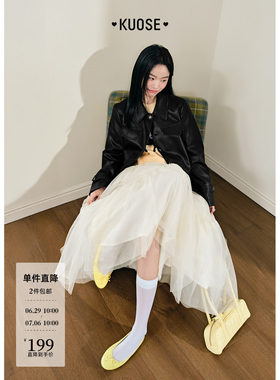 小香风翻领皮衣外套女