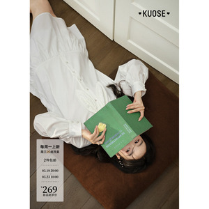 阔色蝴蝶结领结长袖衬衫连衣裙女26春季新款气质内搭白色短裙子秋